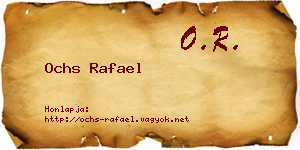 Ochs Rafael névjegykártya